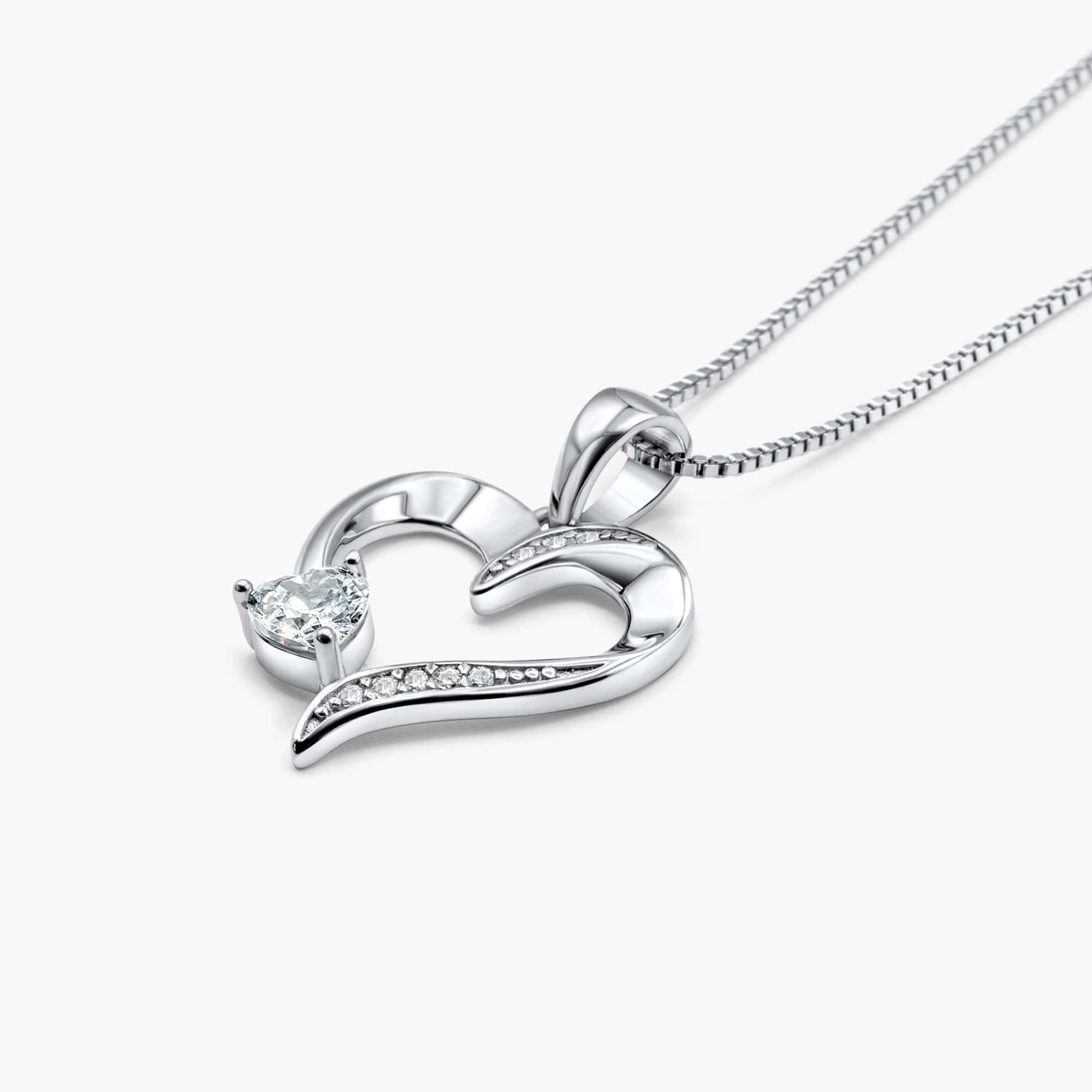"TO MY WIFE " - Sterling Silver Sacred Heart Necklace - 5 Colours