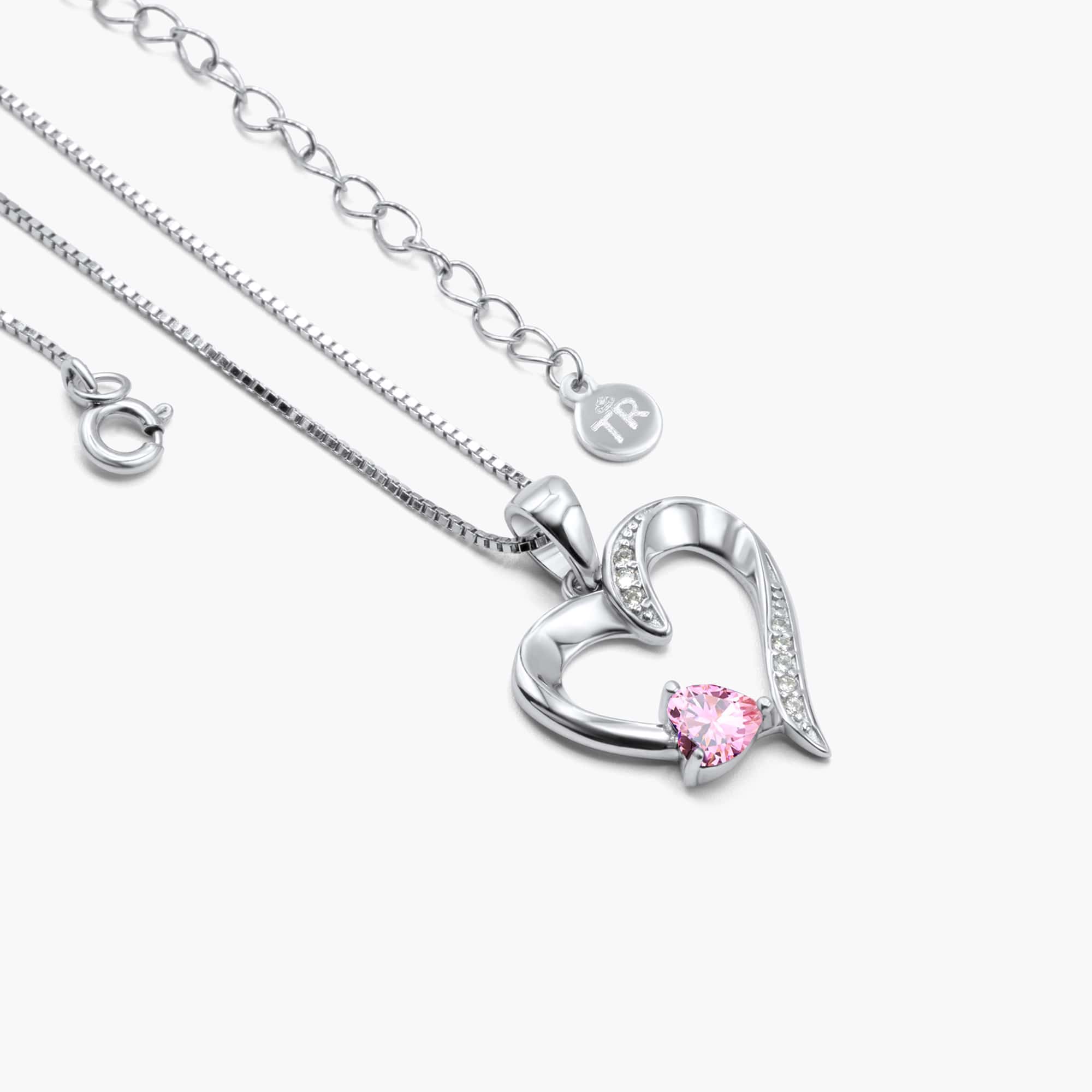 "TO MY WIFE " - Sterling Silver Sacred Heart Necklace - 5 Colours