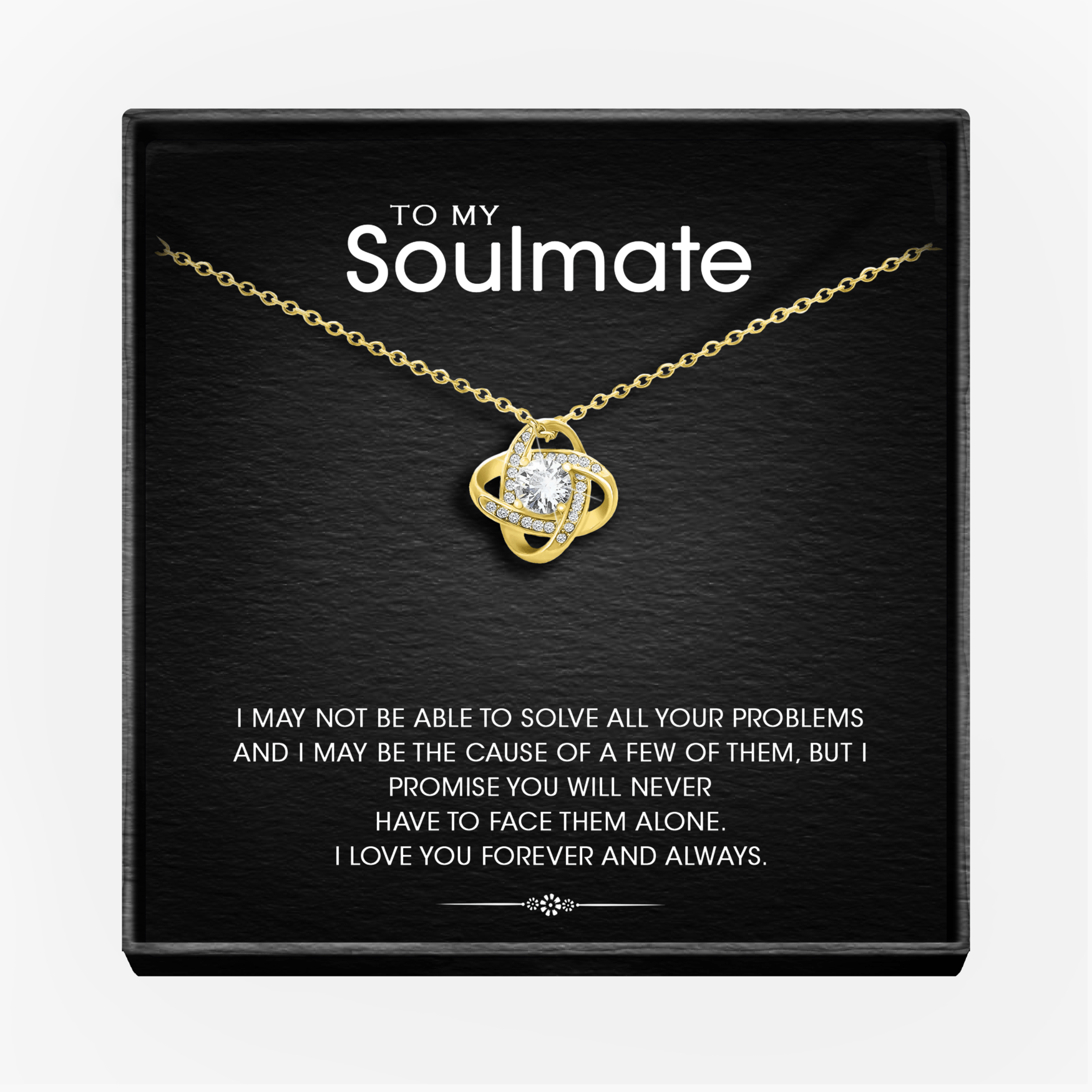 Forever and Always Silver Love knot necklace